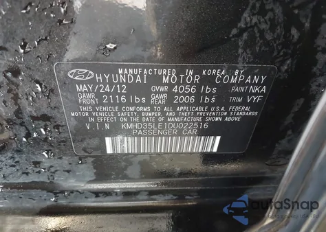 2013 Hyundai Elantra Gt z USA, uszkodzony, nr VIN KMHD35LE1DU022516